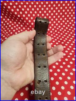 Vintage G&k Wwi Leather Rifle Sling Buckle Sling Wide Military Gun Sling