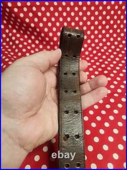 Vintage G&k Wwi Leather Rifle Sling Buckle Sling Wide Military Gun Sling