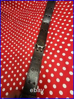 Vintage G&k Wwi Leather Rifle Sling Buckle Sling Wide Military Gun Sling