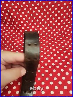 Vintage G&k Wwi Leather Rifle Sling Buckle Sling Wide Military Gun Sling