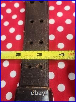 Vintage G&k Wwi Leather Rifle Sling Buckle Sling Wide Military Gun Sling