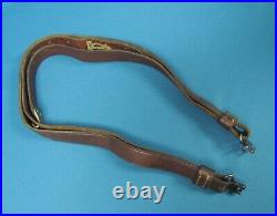 Vintage George Lawrence 1 Wide Leather Rifle Sling with Swivels Marked 3