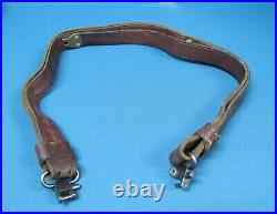 Vintage George Lawrence 1 Wide Leather Rifle Sling with Swivels Marked 3