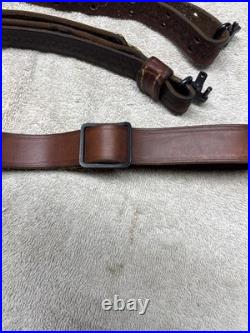 Vintage George Lawrence #5 Brown Leather Rifle Sling EXTRAS