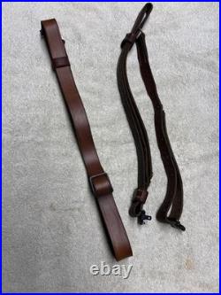 Vintage George Lawrence #5 Brown Leather Rifle Sling EXTRAS