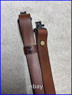 Vintage George Lawrence #5 Brown Leather Rifle Sling EXTRAS