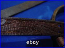 Vintage George Lawrence #57 F Brown Leather Rifle Sling 1 wide Portland Oregon