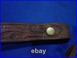 Vintage George Lawrence #57 F Brown Leather Rifle Sling 1 wide Portland Oregon