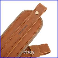 Vintage Gun Carry Sling Leather & Canvas Padded Rifle Shoulder Straps Shooting