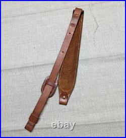 Vintage HUNTER cowhide TOOLED handcrafted RIFLE SLING hunting GUN cowhide strap