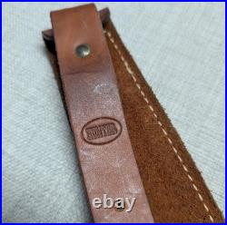 Vintage HUNTER cowhide TOOLED handcrafted RIFLE SLING hunting GUN cowhide strap