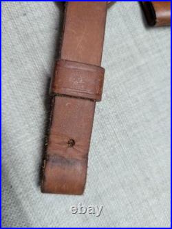 Vintage HUNTER cowhide TOOLED handcrafted RIFLE SLING hunting GUN cowhide strap
