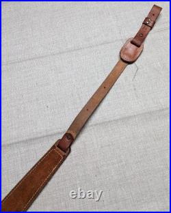 Vintage HUNTER cowhide TOOLED handcrafted RIFLE SLING hunting GUN cowhide strap