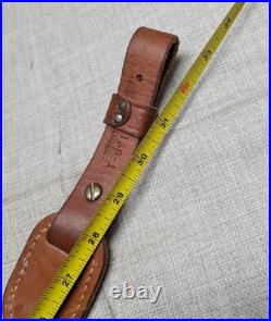 Vintage HUNTER cowhide TOOLED handcrafted RIFLE SLING hunting GUN cowhide strap