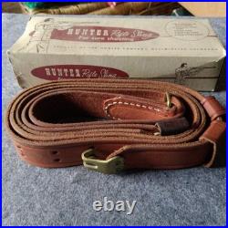 Vintage Hunter 200-1 1/4 Leather Adjustable Rifle Sling Military Style