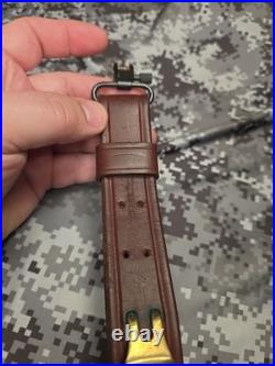 Vintage Hunter 200 1 1/4 Leather Buckle Rifle Sling 200-1.25 With Swivels