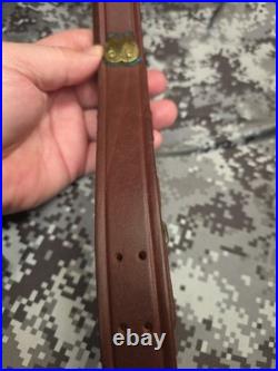 Vintage Hunter 200 1 1/4 Leather Buckle Rifle Sling 200-1.25 With Swivels