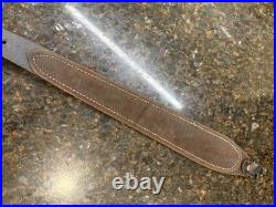 Vintage Hunter 27-138 Cobra Tooled Rifle Sling 33 Brown Leather With Swivels