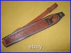 Vintage Hunter #27-26 Deer Motif Lined Leather Rifle Sling