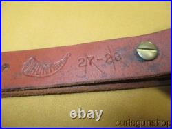 Vintage Hunter #27-26 Deer Motif Lined Leather Rifle Sling