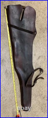 Vintage Hunter 402B-26 Rifle Scabbard Case Saddle Straps Brown Leather 36 long