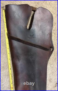 Vintage Hunter 402B-26 Rifle Scabbard Case Saddle Straps Brown Leather 36 long