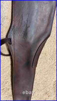 Vintage Hunter 402B-26 Rifle Scabbard Case Saddle Straps Brown Leather 36 long