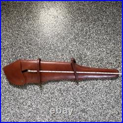 Vintage Hunter Leather Rifle Scabbard Shoulder Carry Hunting with Shoulder Strap