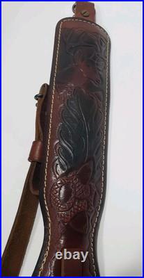 Vintage Hunter Leather Rifle Sling USA Deer Padded