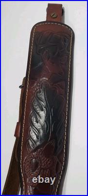 Vintage Hunter Leather Rifle Sling USA Deer Padded