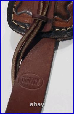 Vintage Hunter Leather Rifle Sling USA USA Deer Padded