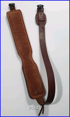Vintage Hunter Leather Rifle Sling USA USA Deer Padded
