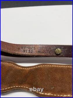 Vintage Hunter Rifle Sling Deer and Acorn in Foliage Tooled Leather