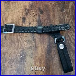Vintage Jay-Pee Leather Rifle Sling 62 Basketweave Top Grain Bridle Cowhide USA