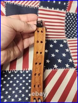 Vintage Kassnar Japan Tooled Rifle Sling W Swivels