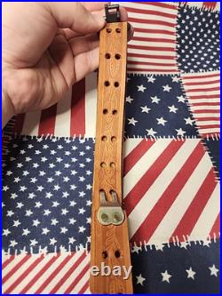 Vintage Kassnar Japan Tooled Rifle Sling W Swivels