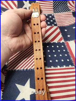 Vintage Kassnar Japan Tooled Rifle Sling W Swivels