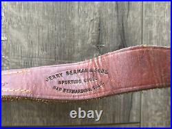 Vintage Leather Gun/Rifle Sling Jerry Berman & Sons San Bernardino