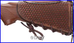 Vintage Leather No Drill Rifle Sling Cheek Rest Buttstock Recoil Pad Hunting Gun
