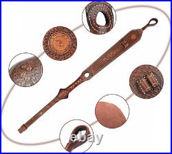 Vintage Leather No Drill Rifle Sling Cheek Rest Buttstock Recoil Pad Hunting Gun