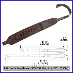 Vintage Leather Rifle Carry Sling Gun Shoulder Strap for. 30-06.30-30.22 12GA