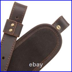 Vintage Leather Rifle Carry Sling Gun Shoulder Strap for. 30-06.30-30.22 12GA