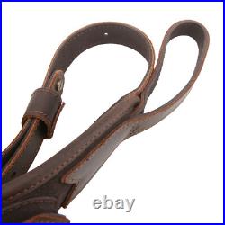 Vintage Leather Rifle Carry Sling Gun Shoulder Strap for. 30-06.30-30.22 12GA