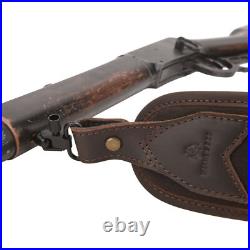 Vintage Leather Rifle Carry Sling Gun Shoulder Strap for. 30-06.30-30.22 12GA