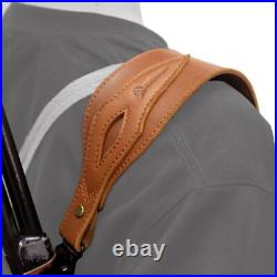Vintage Leather Rifle Gun Buttstock Recoil Pad with Shoulder Belt Hunting Strap