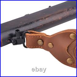 Vintage Leather Rifle Shell Loops Sling Ammo Holder Strap Length Adjustable. 308