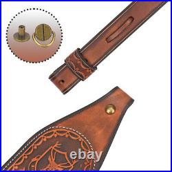 Vintage Leather Rifle Sling Gun Ammo Carry Strap withKnife Sheath Pocket in USA