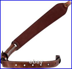 Vintage Leather Rifle Sling for Shotgun with Swivels and Thumb Loop Attachment