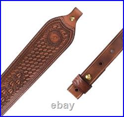 Vintage Leather Rifle Sling for Shotgun with Swivels and Thumb Loop Attachment