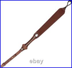 Vintage Leather Rifle Sling with Ammo Holder Loops for 223, 243, 270, 30-06